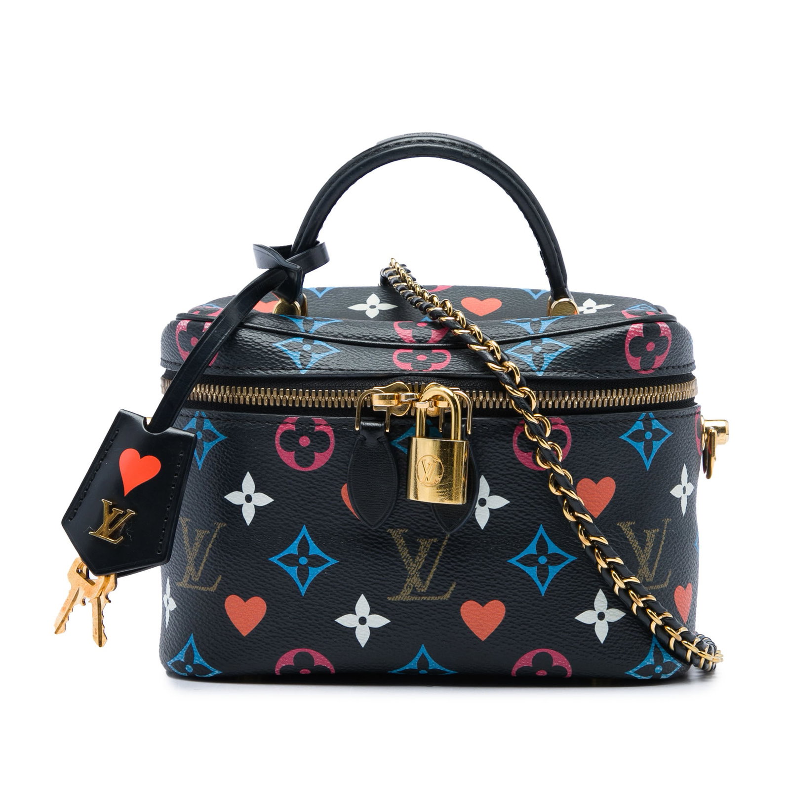 Louis Vuitton Game On PM Vanity Bag Monogram Canvas: Louis Vuitton Game On PM Vanity Bag Monogram Canvas Louis Vuitton Monogram Game On Vanity Case PM crafted in monogram canvas with a flat leather top handle and a detachable leather-woven chain strap. 