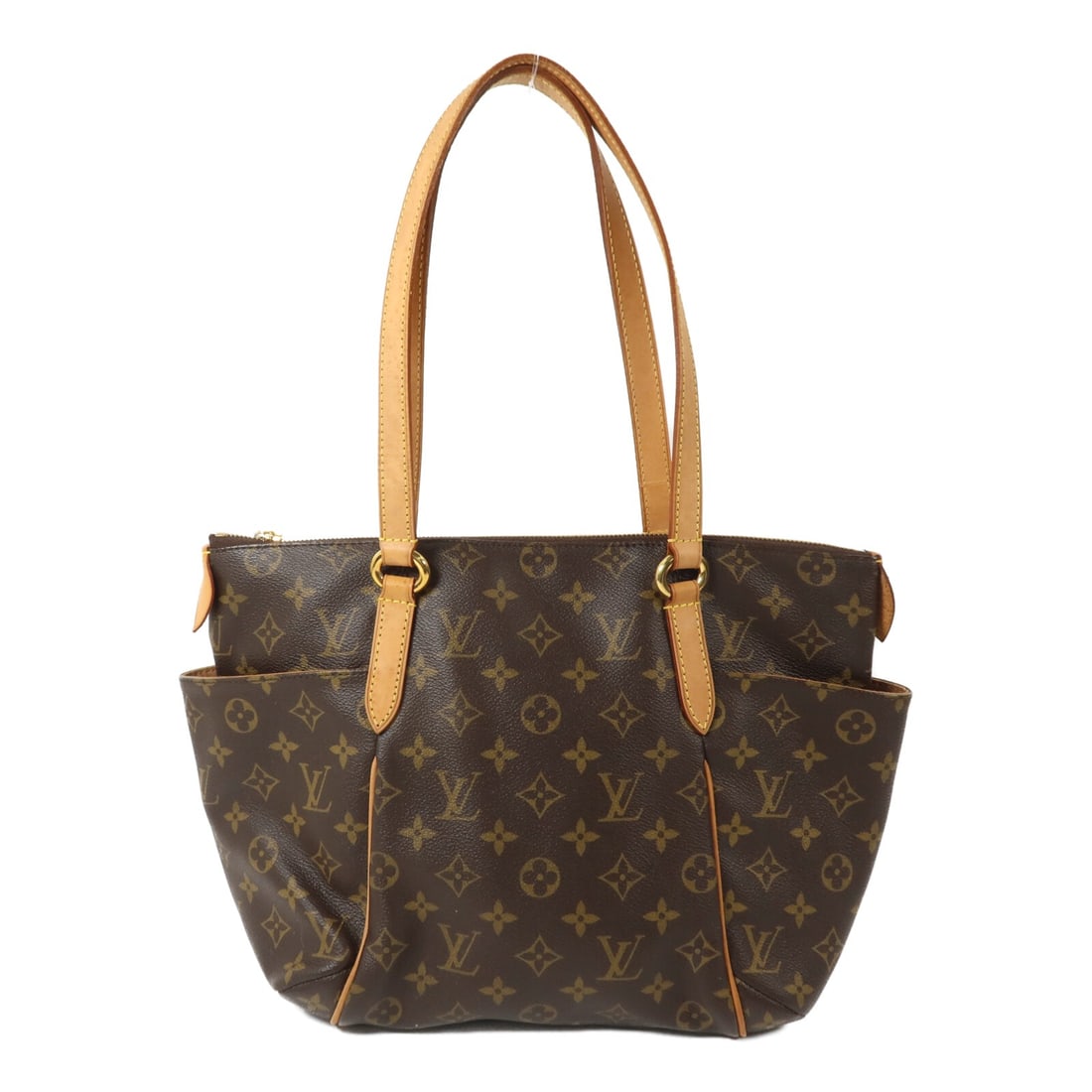 Louis Vuitton Totally MM Monogram Tote Bag M56689 Brown: Louis Vuitton Totally MM Monogram Tote Bag M56689 Brown Louis Vuitton Totally MM shoulder tote bag in brown Monogram PVC coated canvas. This women's tote features dual shoulder handles, open exterior 