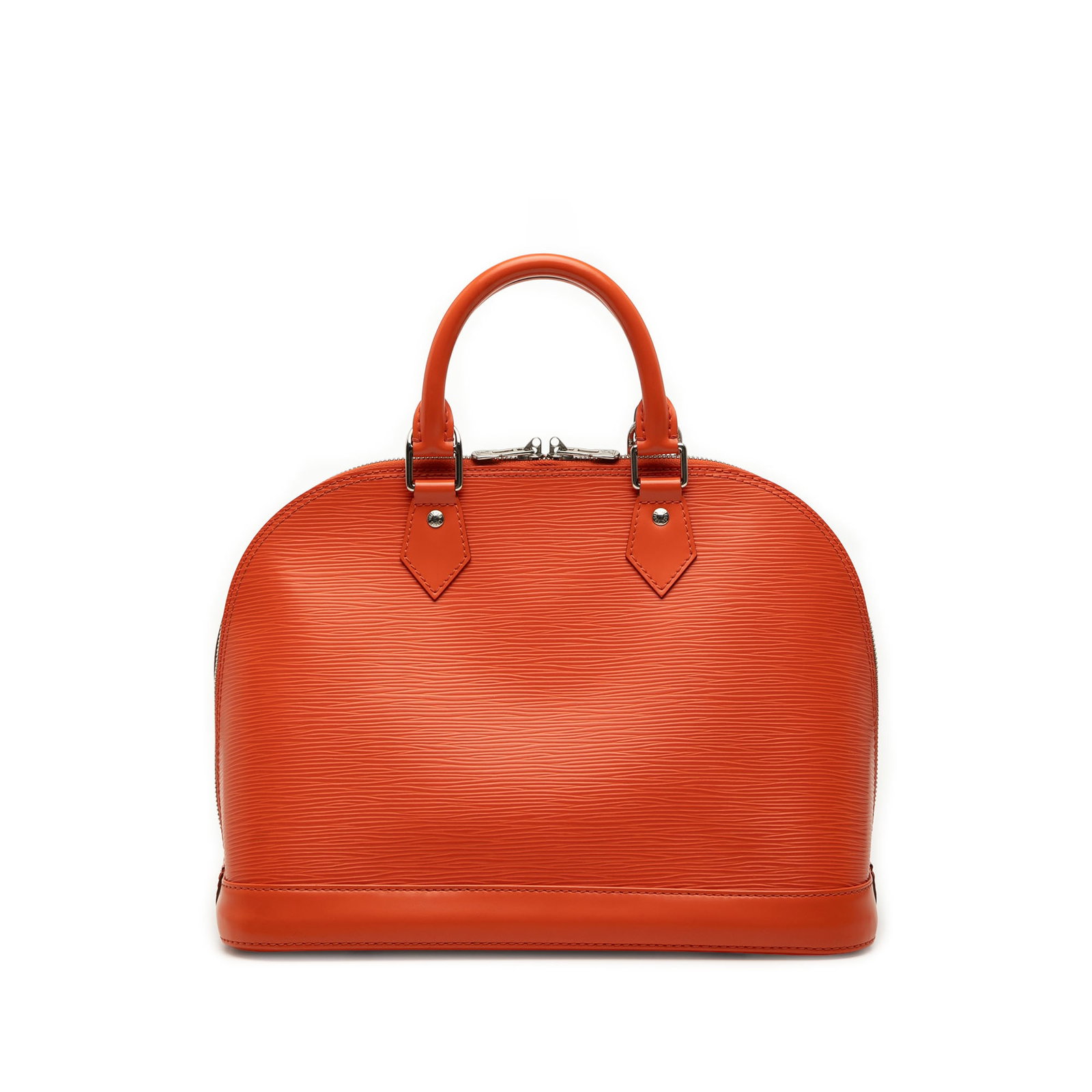 Louis Vuitton Alma PM Epi Leather Handbag Orange: Louis Vuitton Alma PM Epi Leather Handbag Orange Louis Vuitton Epi Alma PM handbag crafted in orange epi leather with rolled leather handles, a top zip closure, and an interior slip pocket. Made in Fr