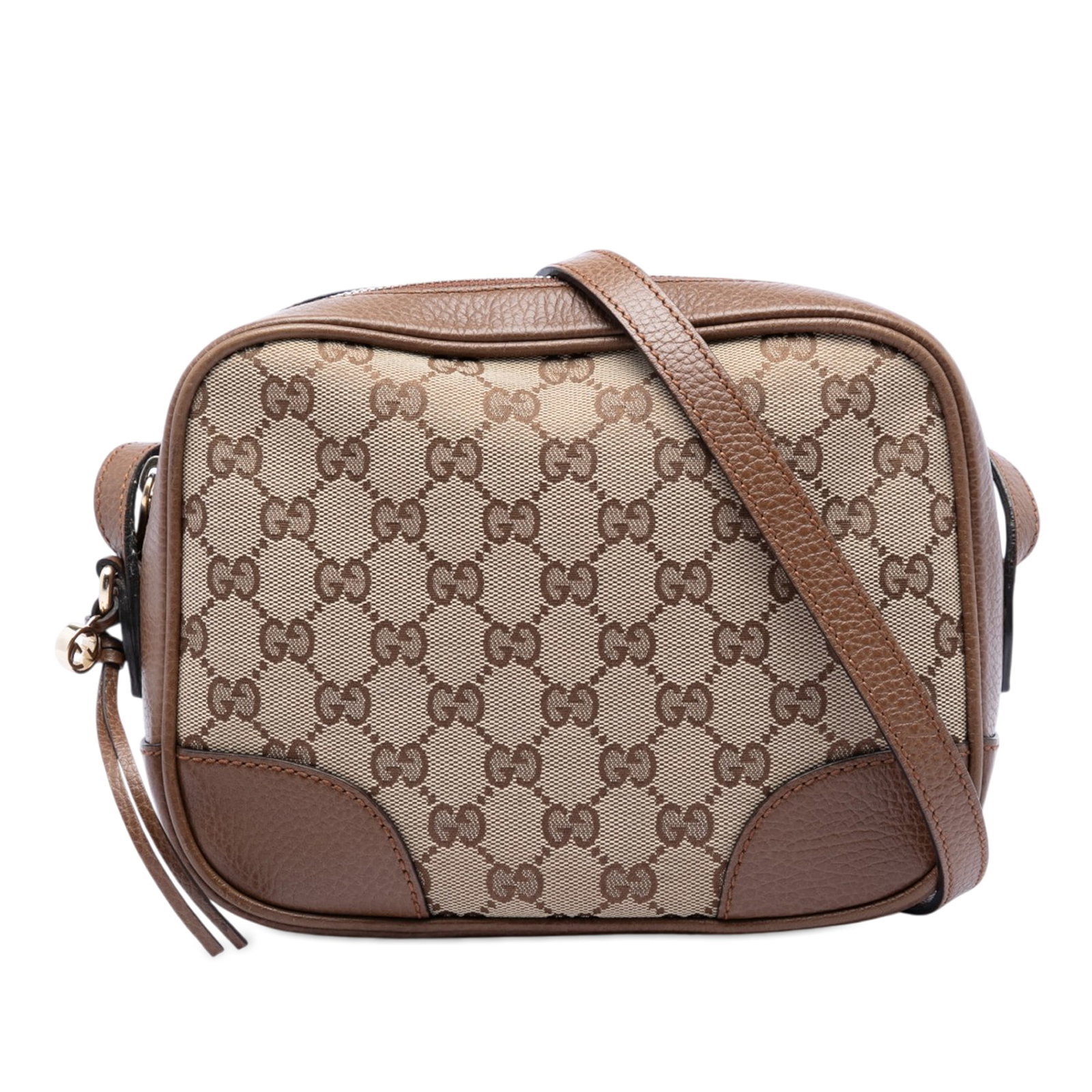 Gucci Bree GG Canvas Crossbody Bag Beige Leather Trim: Gucci Bree GG Canvas Crossbody Bag Beige Leather Trim Gucci GG Canvas Bree Crossbody bag with leather trim and a flat leather shoulder strap. The bag features a top zip closure and interior slip pocke