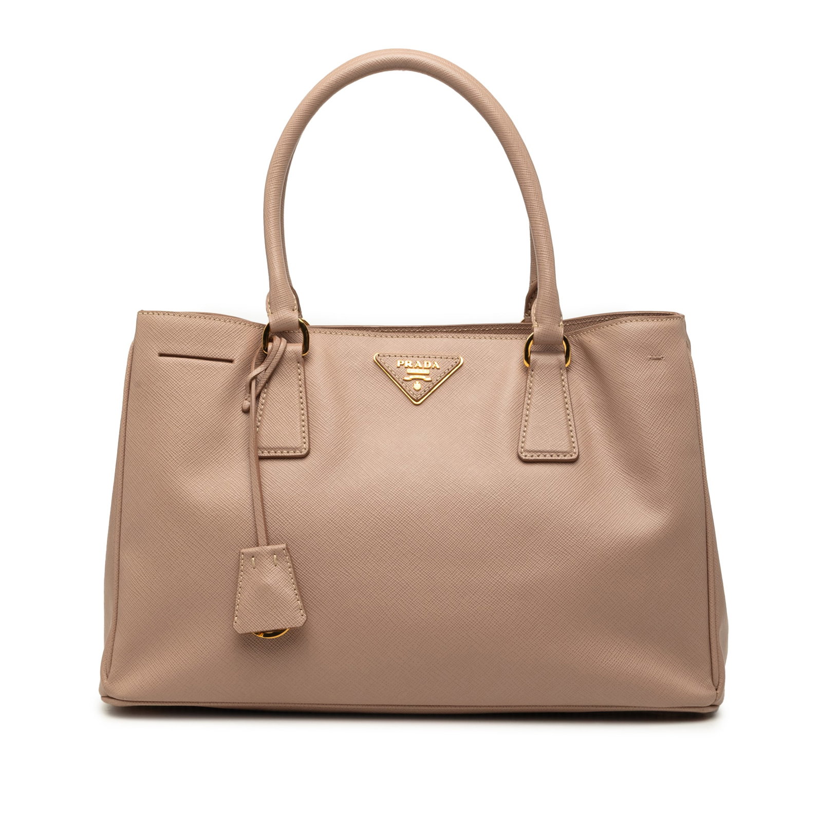 Prada Galleria Large Saffiano Lux Leather Satchel Brown (1 of 7)