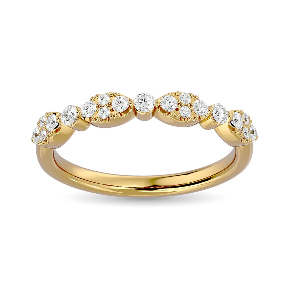 Diamond 1/3 Ct.tw Band in 14K Yellow Gold: Diamond 1/3 Ct.tw Band in 14K Yellow Gold 14k Yellow Gold Stone Color: G-h Stone Clarity: I1 Each ring is presented in standard size 6.5. Complimentary resizing is available between sizes 510 (in 1/4 