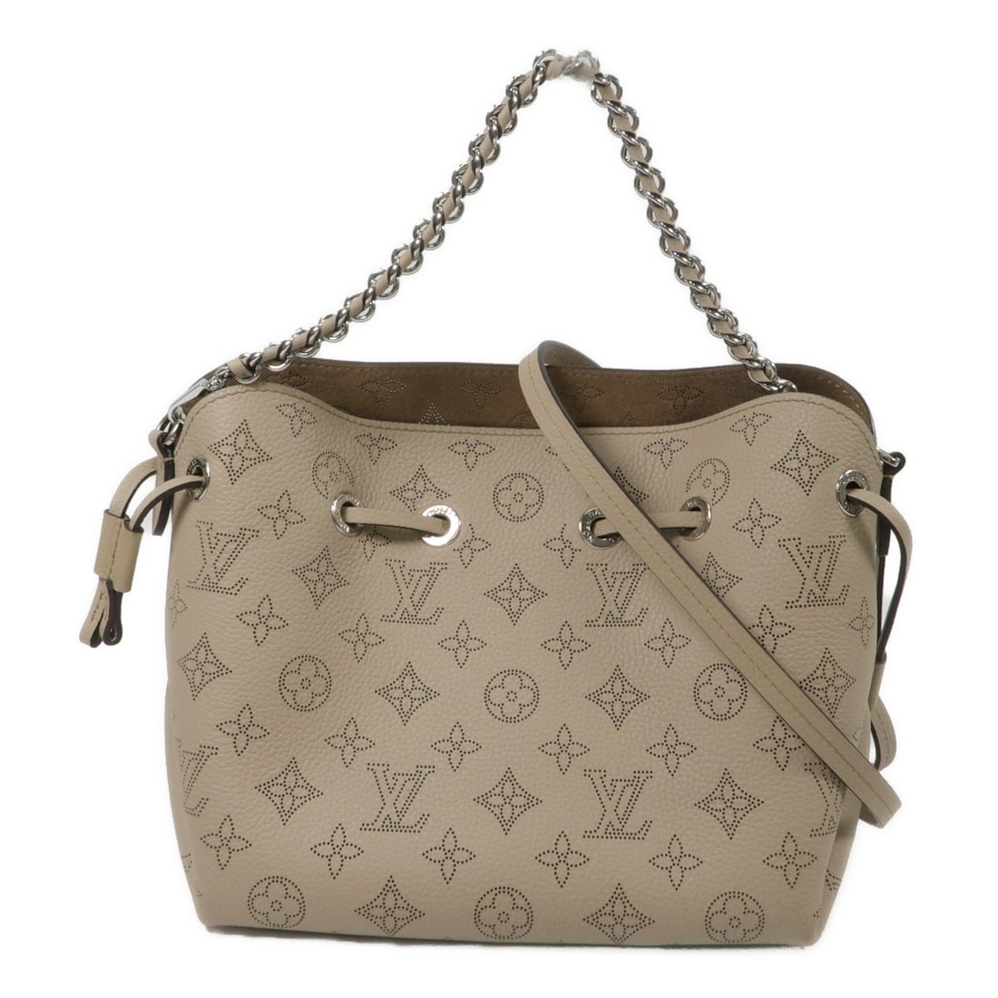 Louis Vuitton Bella M57201 Mahina Calfskin 2way Shoulder Bag Gray (1 of 16)