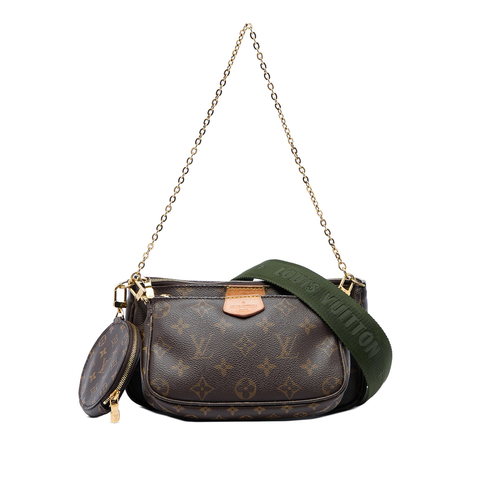 Louis Vuitton Multi Pochette Accessoires Monogram Canvas Shoulder Bag: Louis Vuitton Multi Pochette Accessoires Monogram Canvas Shoulder Bag A Louis Vuitton Monogram Multi Pochette Accessoires in brown monogram canvas. This bag features a detachable chain link strap, a d