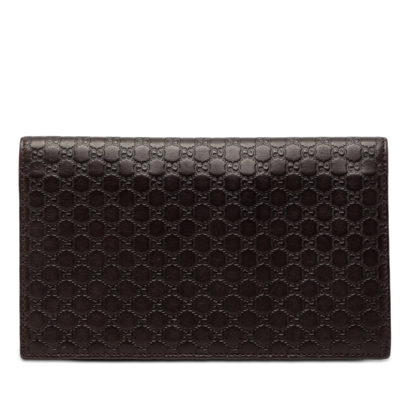 Gucci Microguccissima leather bifold wallet in brown: Gucci Microguccissima leather bifold wallet in brown Gucci Microguccissima bifold wallet crafted in embossed leather with a snap button closure and interior slip pockets. Made in Italy, this brown wal