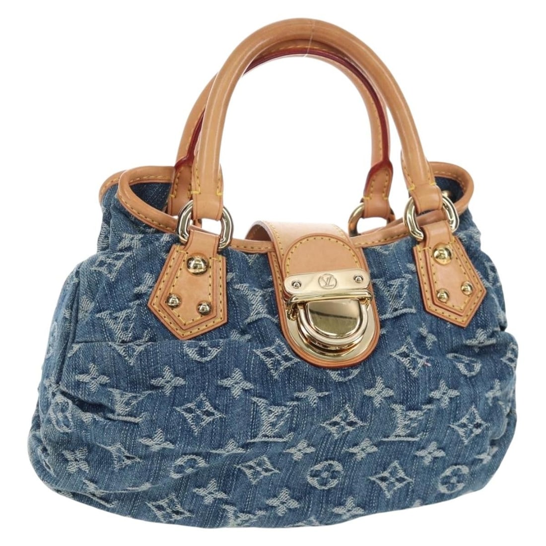 Louis Vuitton M95020 Preity Blue Monogram Denim Handbag: Louis Vuitton M95020 Preity Blue Monogram Denim Handbag Louis Vuitton Preity handbag in blue Monogram Denim Canvas. This women's handbag includes a dust bag and is made in France. Condition is AB / ve