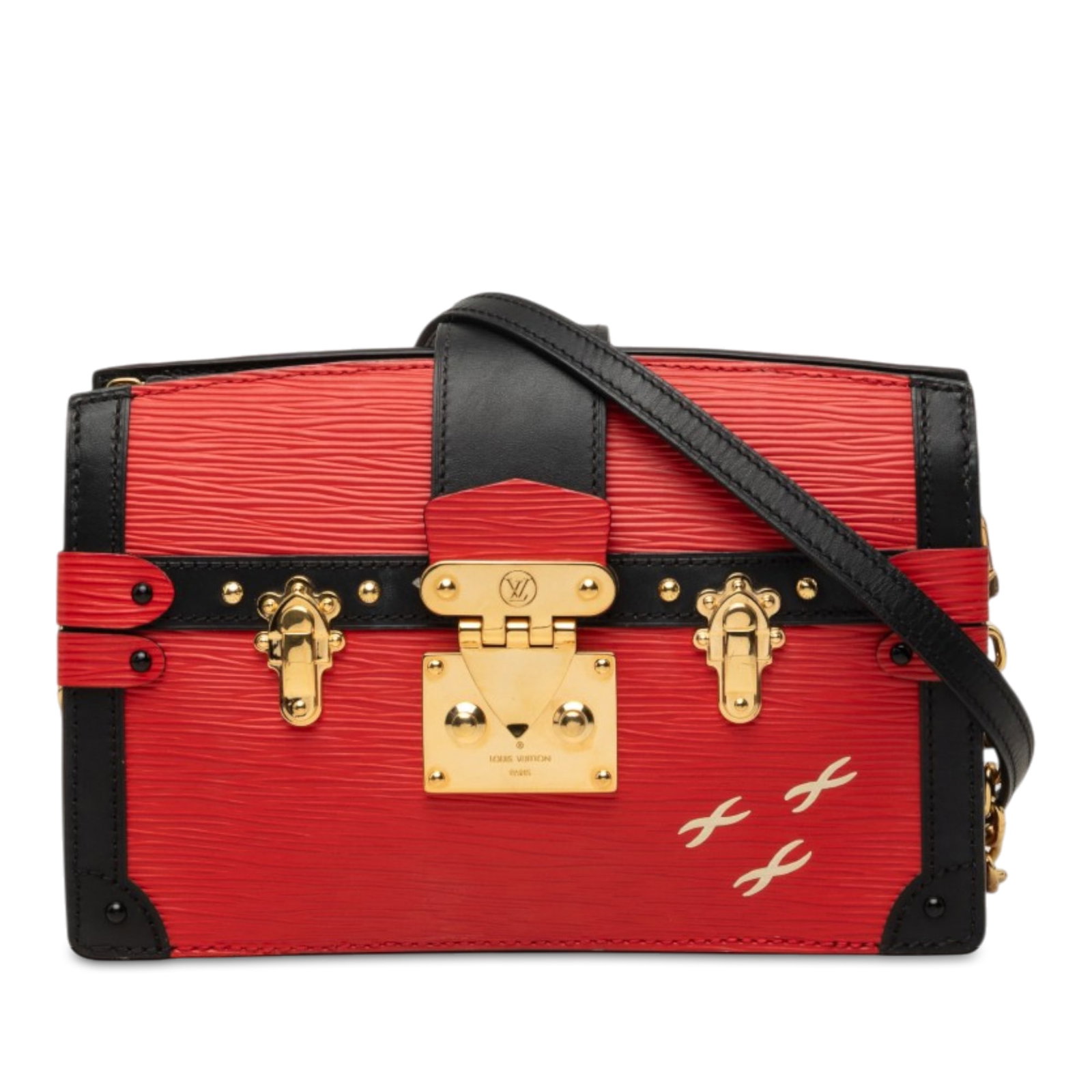 Louis Vuitton Epi Leather Trunk Clutch Bag Red (1 of 6)