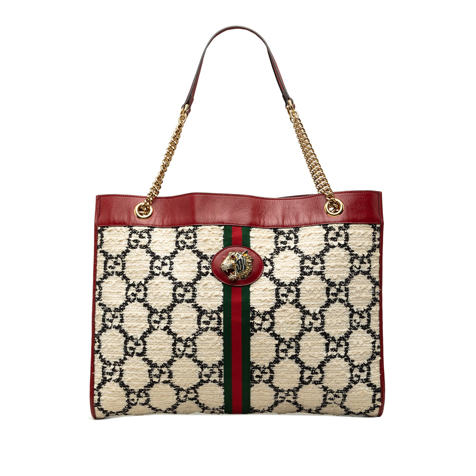 Gucci Rajah Large GG Tweed Tote Bag with Web Detail (1 of 7)