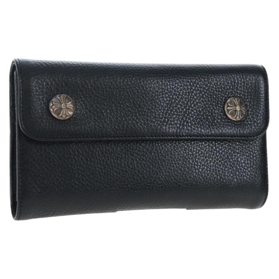 Chrome Hearts Wave Leather Wallet in Black Made in Italy (1 of 18)