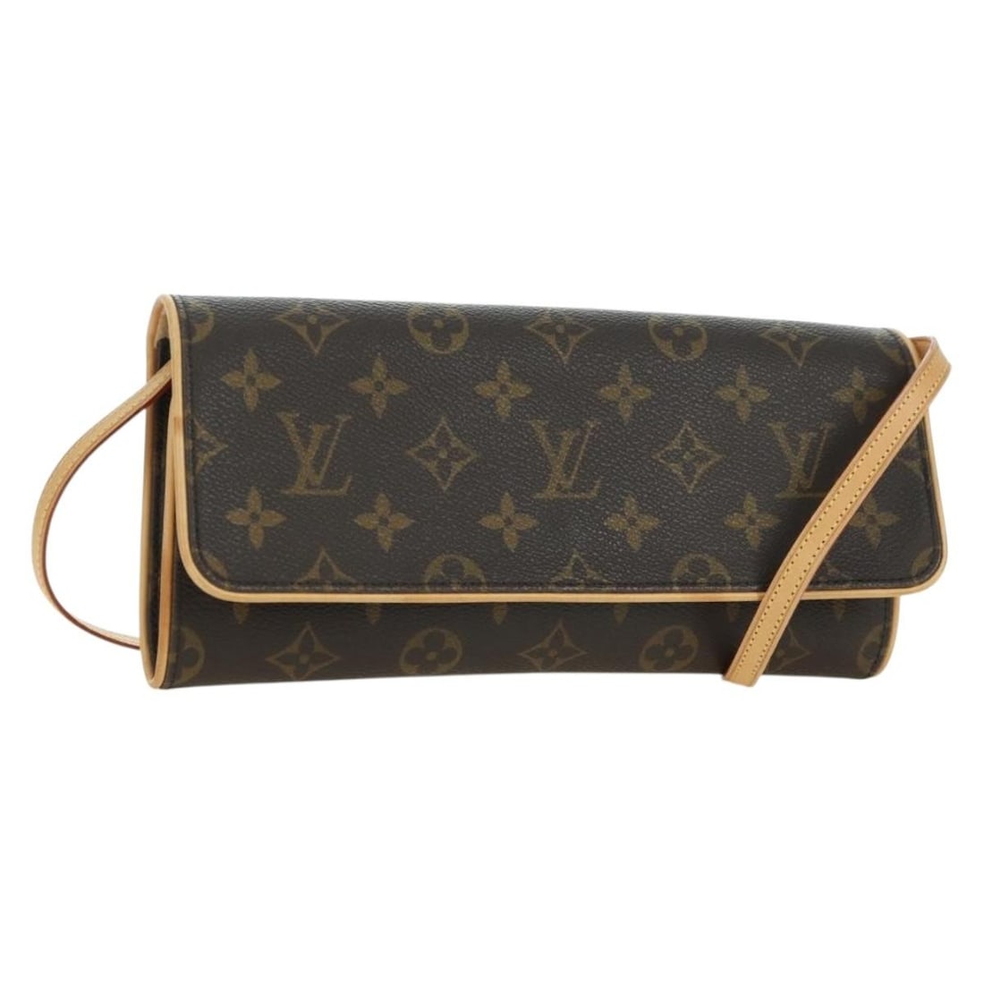 Louis Vuitton M51852 Pochette Twin GM Monogram Canvas Shoulder Bag: Louis Vuitton M51852 Pochette Twin GM Monogram Canvas Shoulder Bag Louis Vuitton Monogram Pochette Twin GM shoulder bag in monogram canvas. This women's bag includes a dust bag and shoulder strap. Con