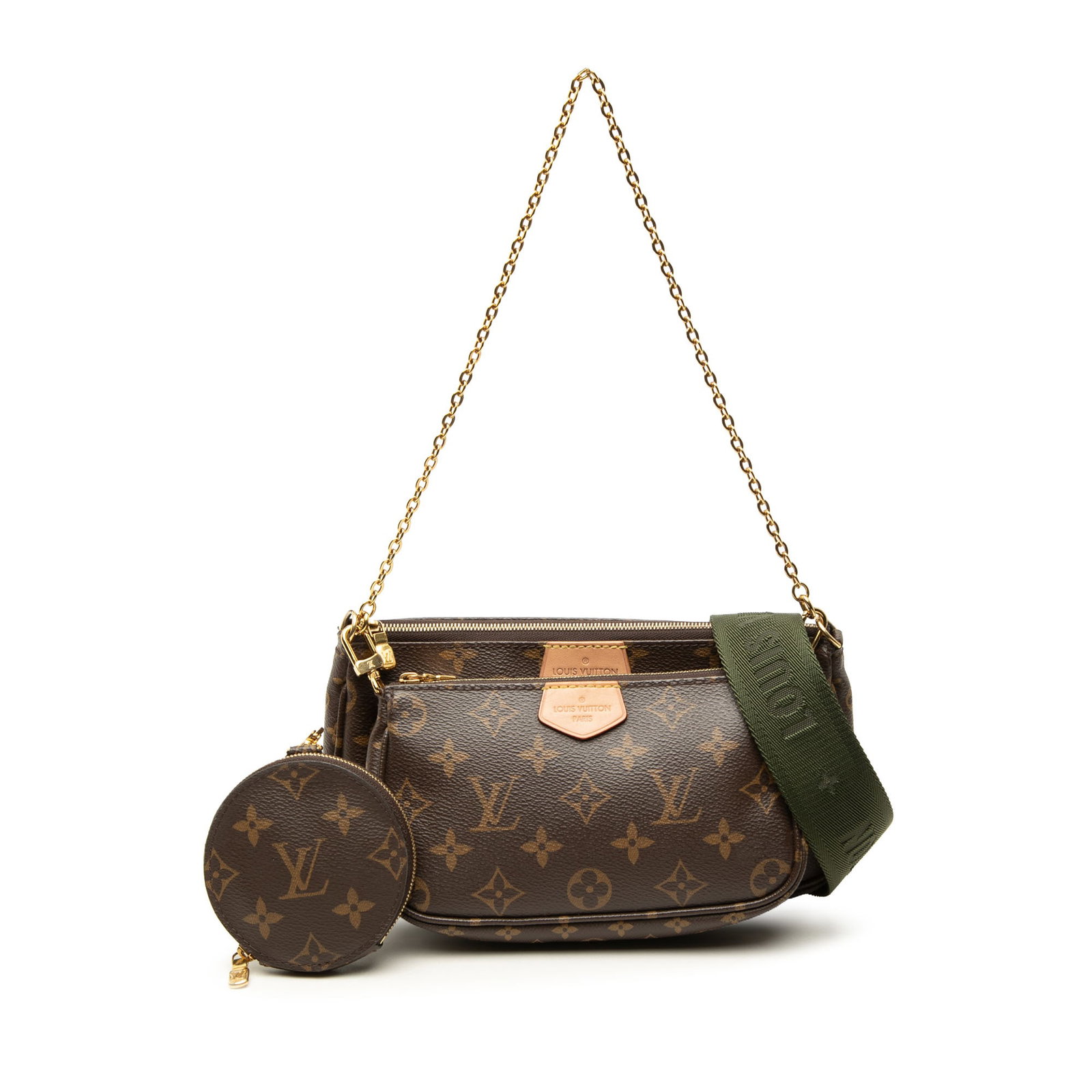 Louis Vuitton Multi Pochette Accessoires Monogram Shoulder Bag: Louis Vuitton Multi Pochette Accessoires Monogram Shoulder Bag This Louis Vuitton Monogram Multi Pochette Accessoires bag features a monogram canvas body with a detachable chain link strap, a detachab