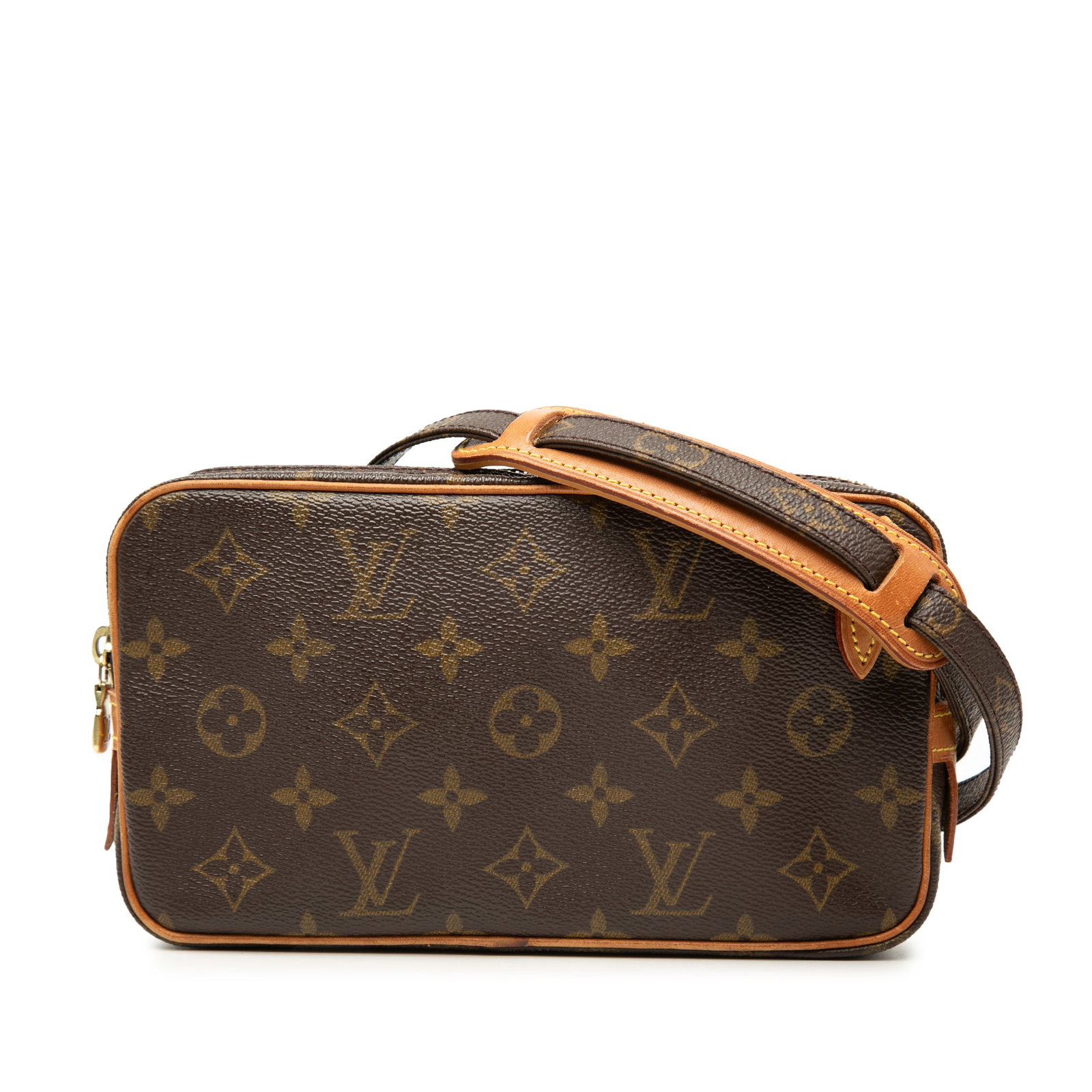 Louis Vuitton Marly Bandouliere Pochette Monogram Shoulder Bag: Louis Vuitton Marly Bandouliere Pochette Monogram Shoulder Bag Louis Vuitton Monogram Pochette Marly Bandouliere shoulder bag crafted with a monogram canvas body, vachetta leather trim, an adjustable 