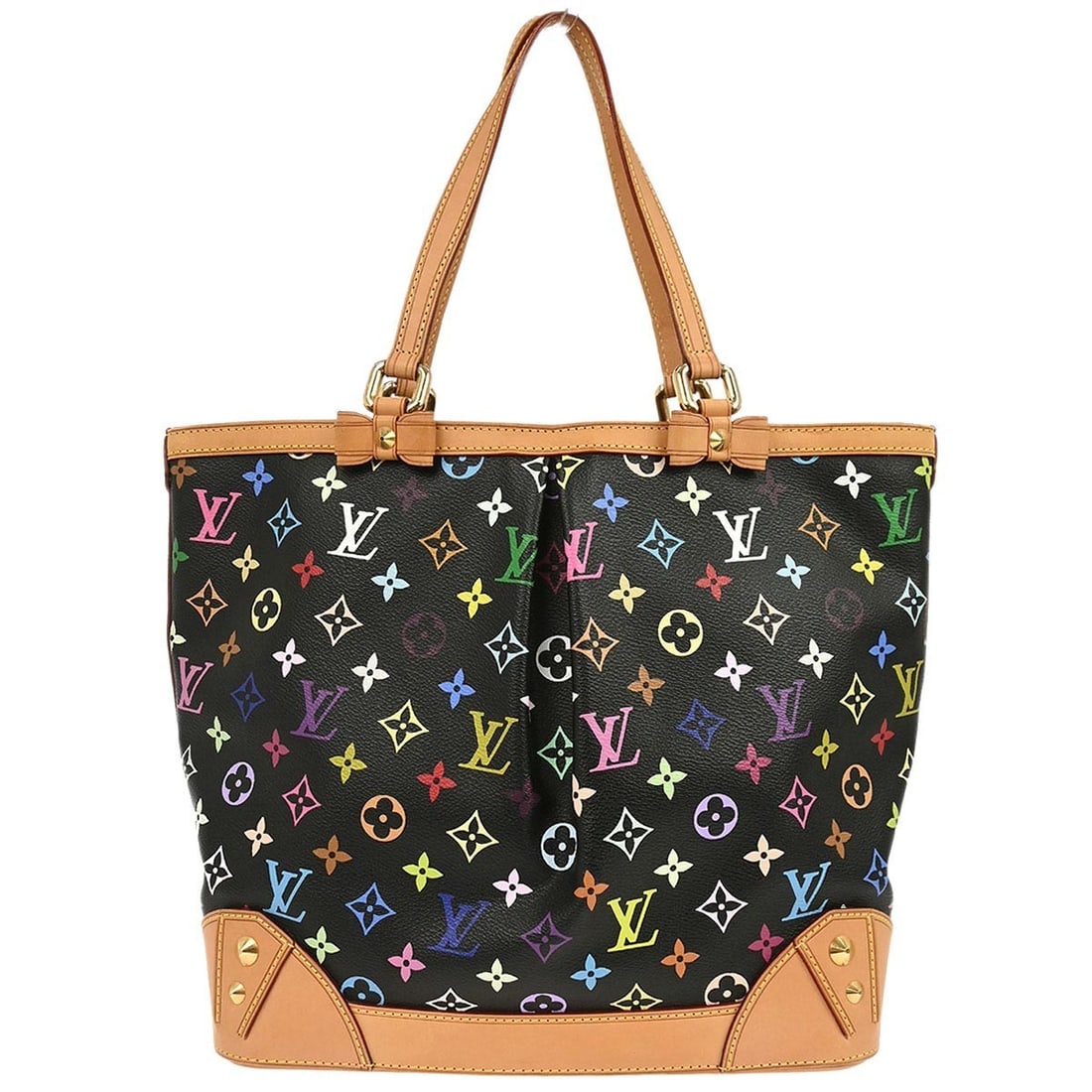Louis Vuitton Sharleen MM Black Monogram Multicolor Tote Bag M93213: Louis Vuitton Sharleen MM Black Monogram Multicolor Tote Bag M93213 Louis Vuitton Sharleen MM handbag in black Monogram Multicolor canvas with leather trim and double handles. This medium tote-style h