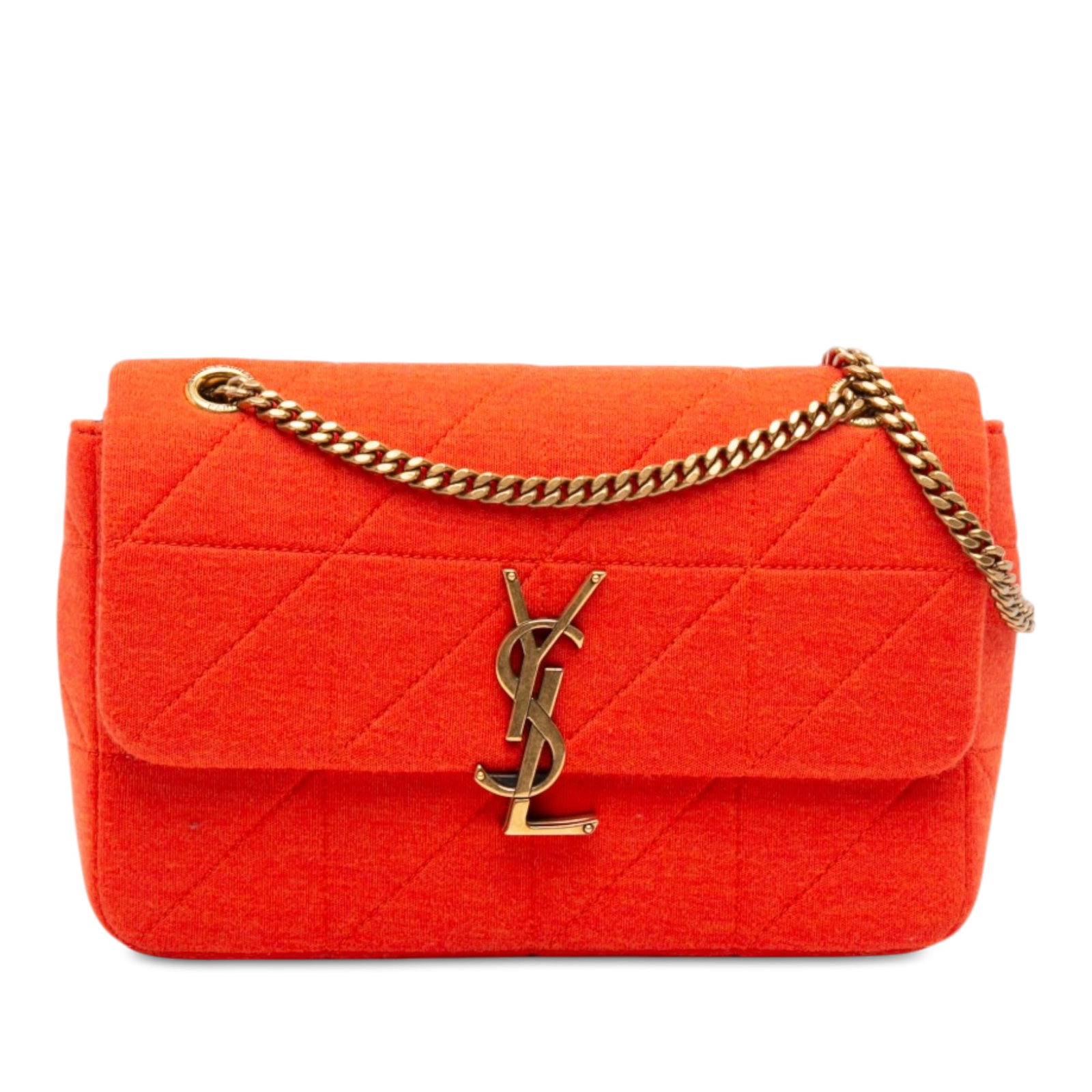 Saint Laurent Jamie Medium Wool Patchwork Crossbody Bag: Saint Laurent Jamie Medium Wool Patchwork Crossbody Bag A Saint Laurent Medium Jamie Crossbody crafted in wool patchwork with a flap closure, sliding curb chain-link strap, and an interior slip pocket