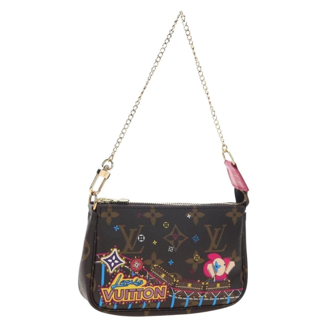 Louis Vuitton M69752 Vivienne Mini Pochette Accessoires Monogram Canvas: Louis Vuitton M69752 Vivienne Mini Pochette Accessoires Monogram Canvas Louis Vuitton Vivienne Mini Pochette Accessoires in Monogram canvas. This women's accessory pouch is made in France and includes