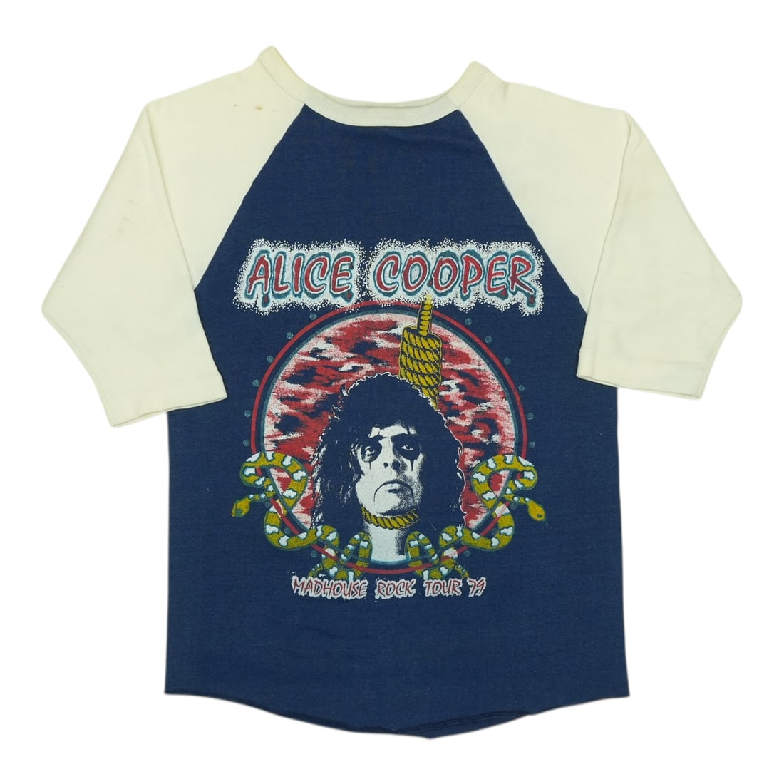 Alice Cooper 1979 Madhouse Rock Tour Jersey Shirt Large: Alice Cooper 1979 Madhouse Rock Tour Jersey Shirt Large Original vintage 1979 Alice Cooper Madhouse Rock Tour jersey shirt with front and back graphics. This is a true vintage piece, not a modern repr