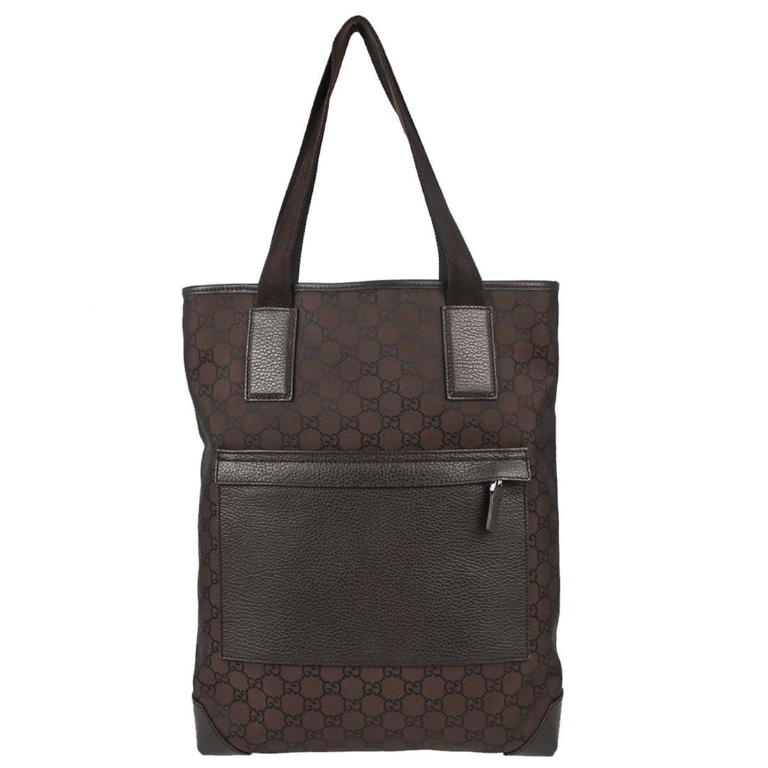 Gucci GG Medium Brown Canvas Leather Top Handle Bag 180450 002058: Gucci GG Medium Brown Canvas Leather Top Handle Bag 180450 002058 Vintage Gucci GG tote handbag in brown canvas and leather with a top handle design. This medium bag features the Gucci GG pattern, one