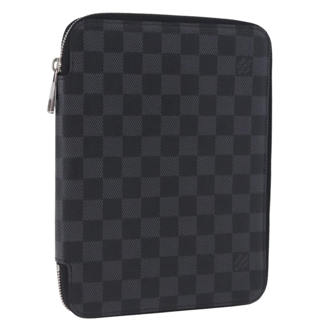 Louis Vuitton Portefeuille Brazza Damier Graphite Canvas Clutch Bag: Louis Vuitton Portefeuille Brazza Damier Graphite Canvas Clutch Bag Louis Vuitton Damier Graphite canvas clutch bag in a slim document case style. Made in France, this piece features a structured prof