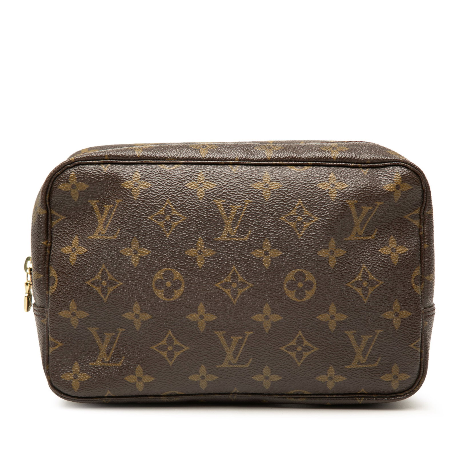 Louis Vuitton Trousse Toilette 23 Monogram Canvas Pouch: Louis Vuitton Trousse Toilette 23 Monogram Canvas Pouch Louis Vuitton Monogram Trousse Toilette 23 in brown monogram canvas with a top zip closure and an interior slip pocket. Made in France. Conditio