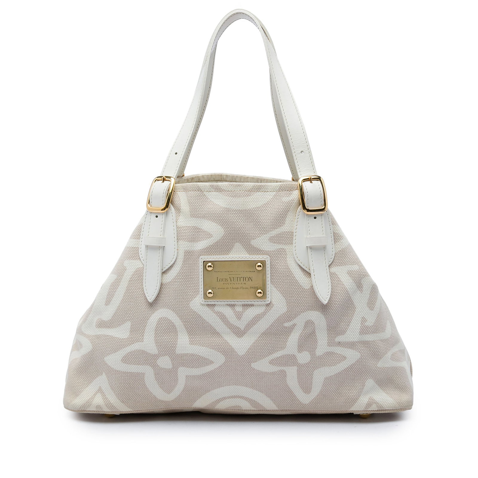 Louis Vuitton Tahitienne Cabas PM Monogram Canvas Tote: Louis Vuitton Tahitienne Cabas PM Monogram Canvas Tote Louis Vuitton Monogram Tahitienne Cabas PM tote bag crafted with a canvas body and flat leather straps. The open-top design includes interior zip