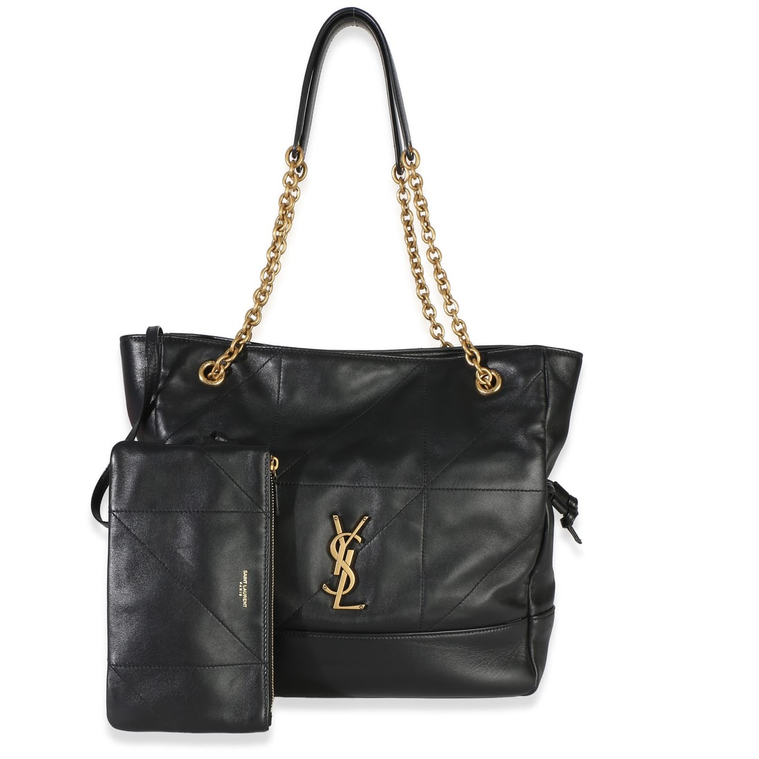 Saint Laurent Jamie Small Shopping Tote Black Quilted Lambskin Leather (1 of 9)