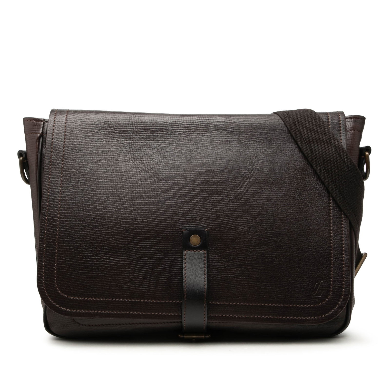Louis Vuitton Utah Omaha Brown Leather Messenger Bag (1 of 6)