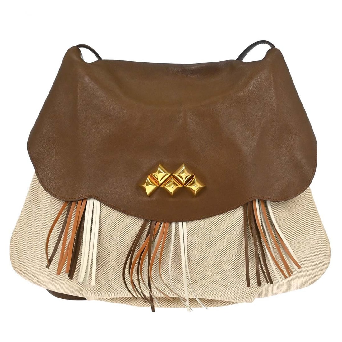 Hermes Toile H Barenia Box Calf Shoulder Bag Beige Brown: Hermes Toile H Barenia Box Calf Shoulder Bag Beige Brown Hermes shoulder bag in Toile H with Box Calf and Barenia leather trim. This medium shoulder bag features a beige exterior with brown leather st