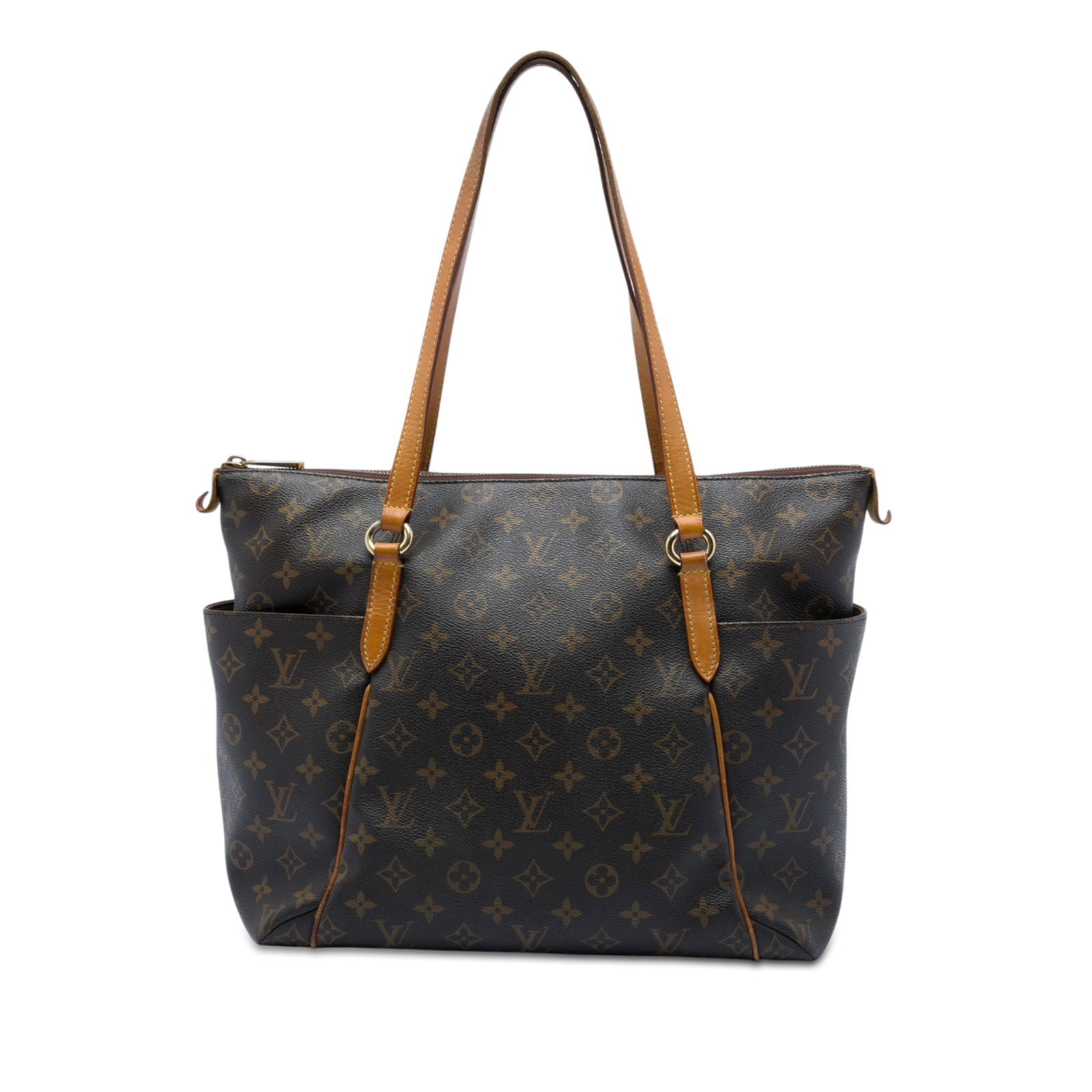 Louis Vuitton Totally MM Monogram Canvas Shoulder Bag: Louis Vuitton Totally MM Monogram Canvas Shoulder Bag Louis Vuitton Monogram Totally MM shoulder bag crafted with a monogram canvas body and flat vachetta leather straps. It features a top zip closure