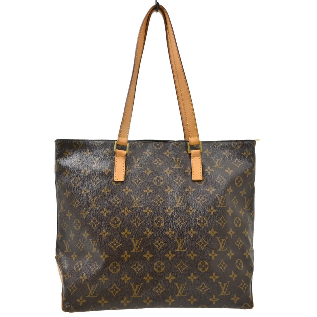 Louis Vuitton Cabas Mezzo Monogram Canvas Tote M51151: Louis Vuitton Cabas Mezzo Monogram Canvas Tote M51151 Vintage Louis Vuitton Cabas Mezzo tote bag in brown Monogram canvas with leather trim and double handles. This zip-top handbag features a brown ca