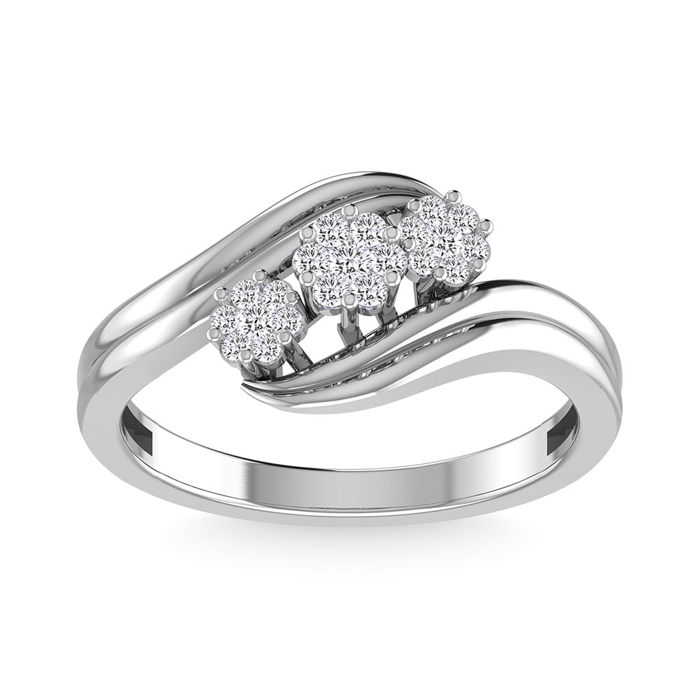 Diamond 1/5 Ct.Tw. Promise Ring in 10K White Gold: Diamond 1/5 Ct.Tw. Promise Ring in 10K White Gold 10k White Gold Stone Color: G-h Stone Clarity: I2 Each ring is presented in standard size 6.5. Complimentary resizing is available between sizes 510 (