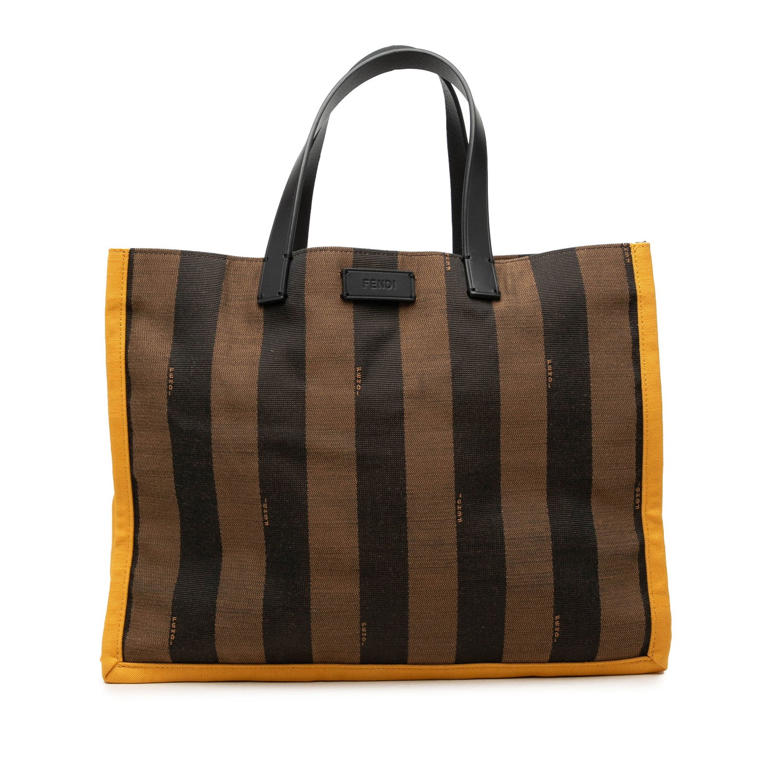Fendi Pequin Brown Canvas Tote Bag Made in Italy: Fendi Pequin Brown Canvas Tote Bag Made in Italy Fendi Pequin canvas tote in brown with a classic open-top design. It features a canvas body with flat leather straps and is made in Italy. Condition is
