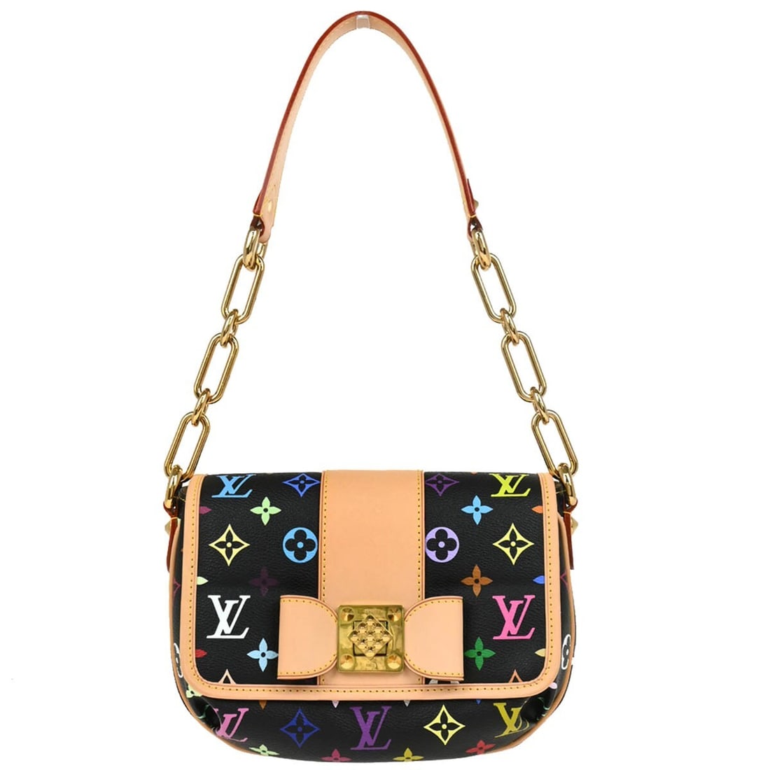 Louis Vuitton Patty Shoulder Bag Black Monogram Multicolor M40306 (1 of 9)