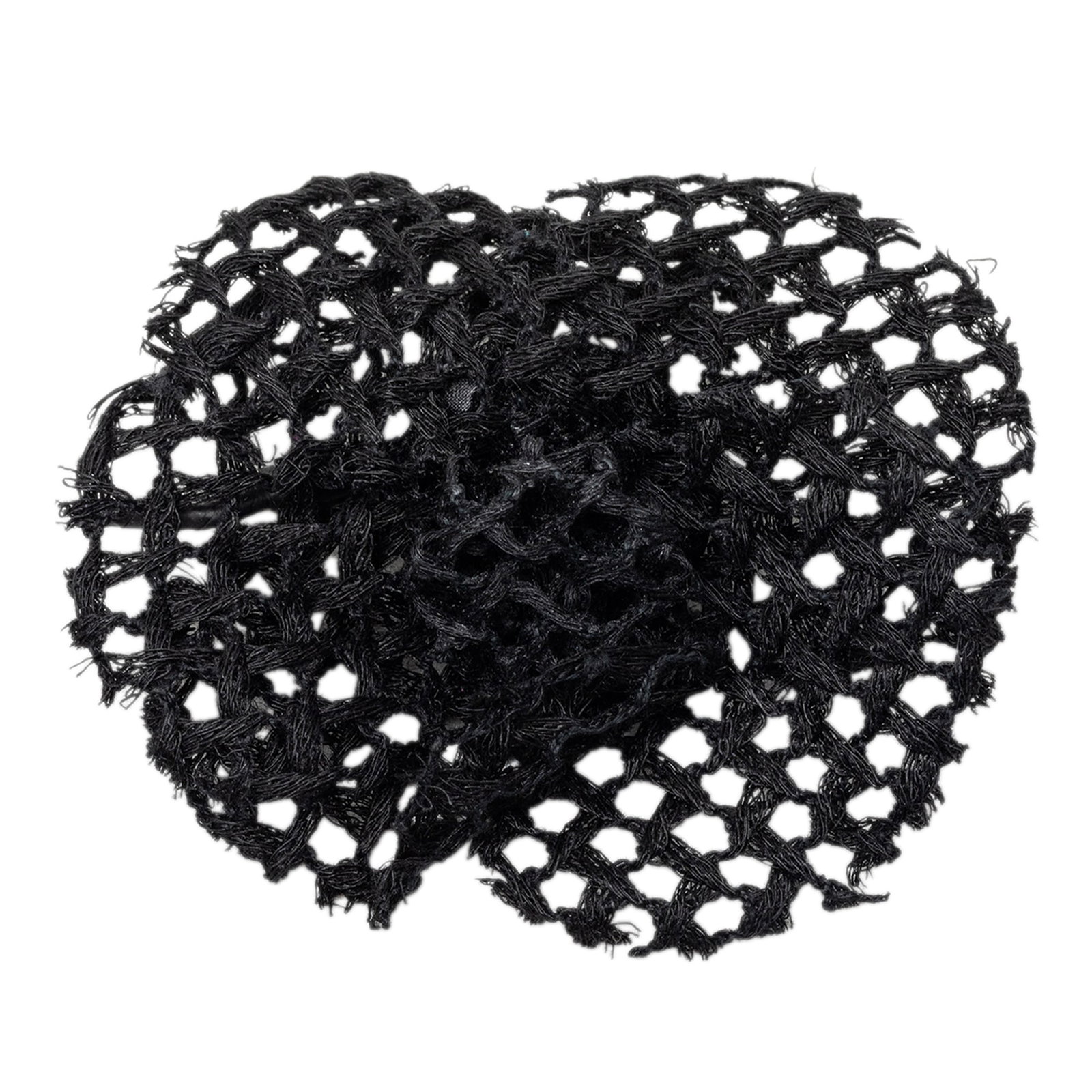 Chanel Black Fabric Camellia Brooch with Mesh Design: Chanel Black Fabric Camellia Brooch with Mesh Design Chanel Mesh Camellia Pin Brooch in black fabric with a mesh camellia design and back pin closure. This costume brooch is made in France. Condition 