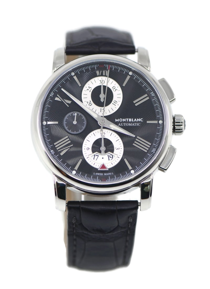 Montblanc 4810 Chronograph Automatic Stainless Steel Watch with Box and Papers: Montblanc 4810 Chronograph Automatic Stainless Steel Watch with Box and Papers The Montblanc 4810 Chronograph Wristwatch is a sophisticated timepiece crafted from durable stainless steel, featuring a 