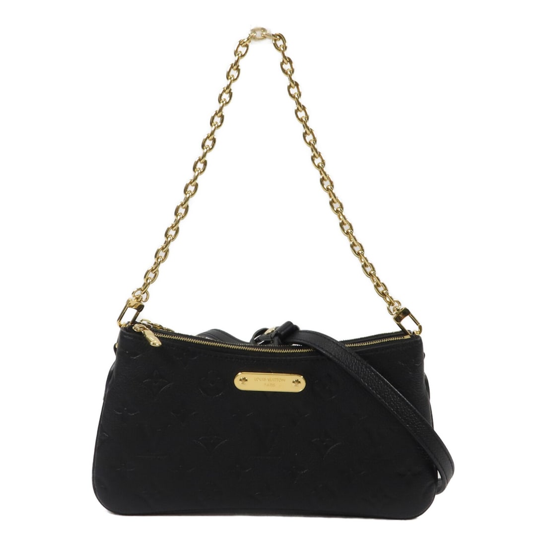 Louis Vuitton Liv Pochette M83301 black calfskin 2 way bag (1 of 18)