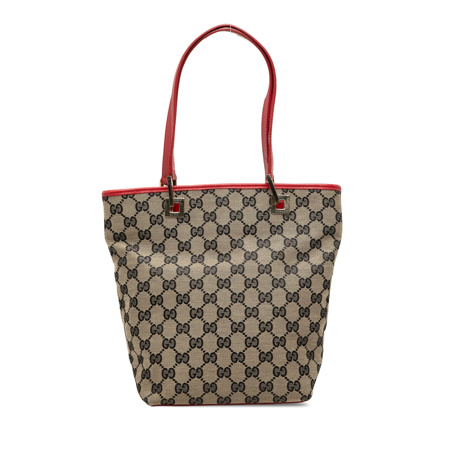 Gucci GG Canvas Tote Bag Beige Fabric with Leather Trim: Gucci GG Canvas Tote Bag Beige Fabric with Leather Trim Gucci GG Canvas Tote in beige with leather trim and flat leather straps. The bag has an open top and an interior zip pocket. Made in Italy. Cond