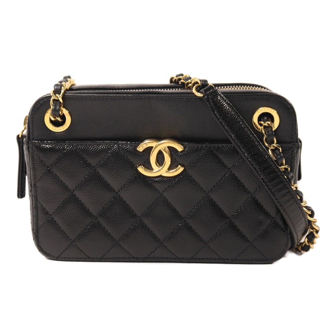 CHANEL AS0950 CC Camera Shoulder Bag Black Calfskin GHW (1 of 14)