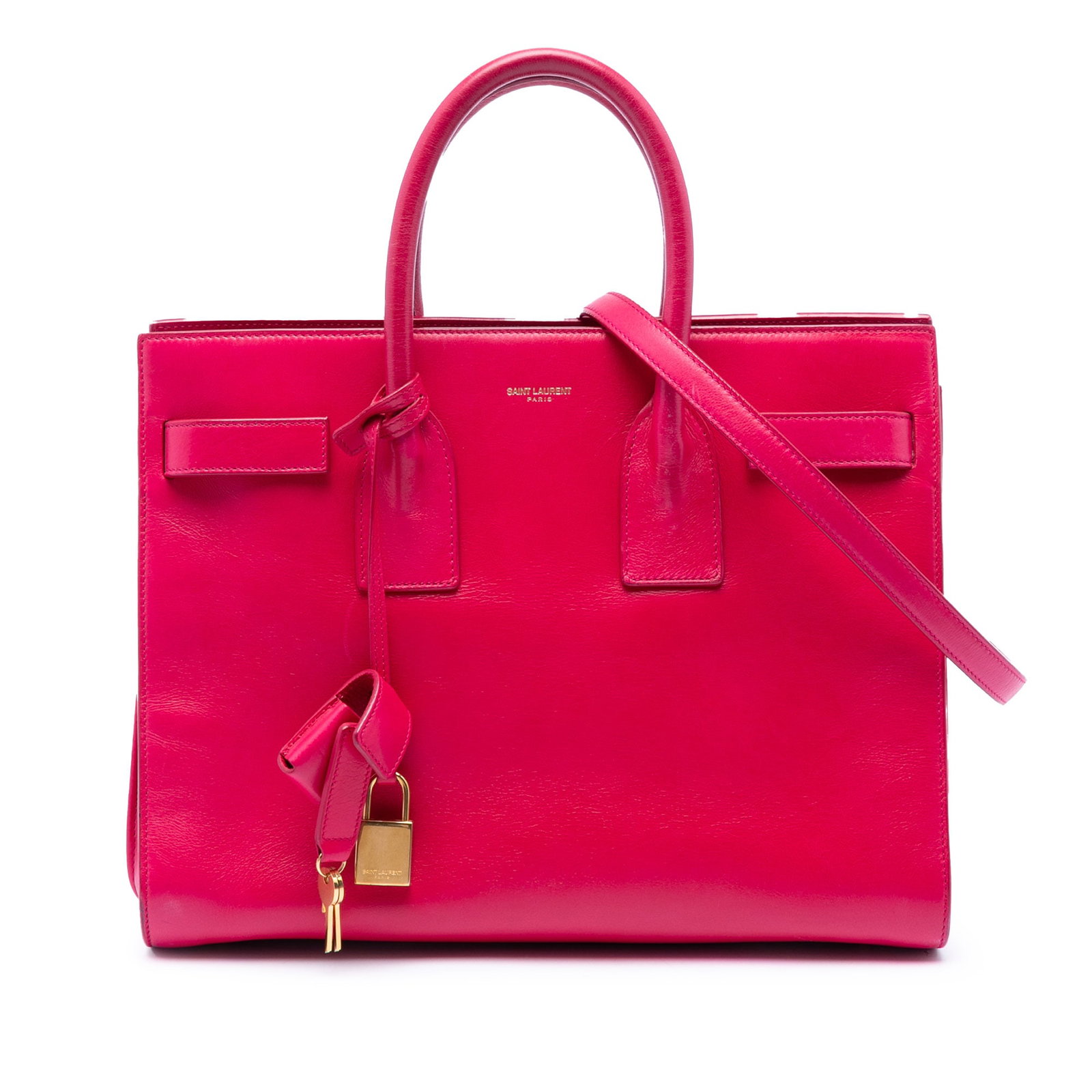 Saint Laurent Sac de Jour Small Pink Leather Satchel Bag (1 of 6)