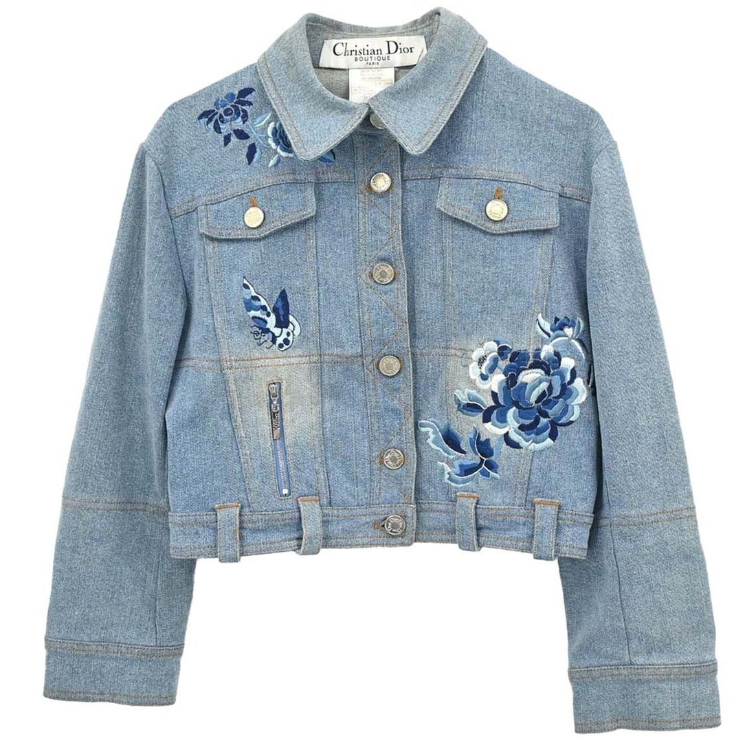 Dior womens light blue denim jacket FR 38 Italy (1 of 17)