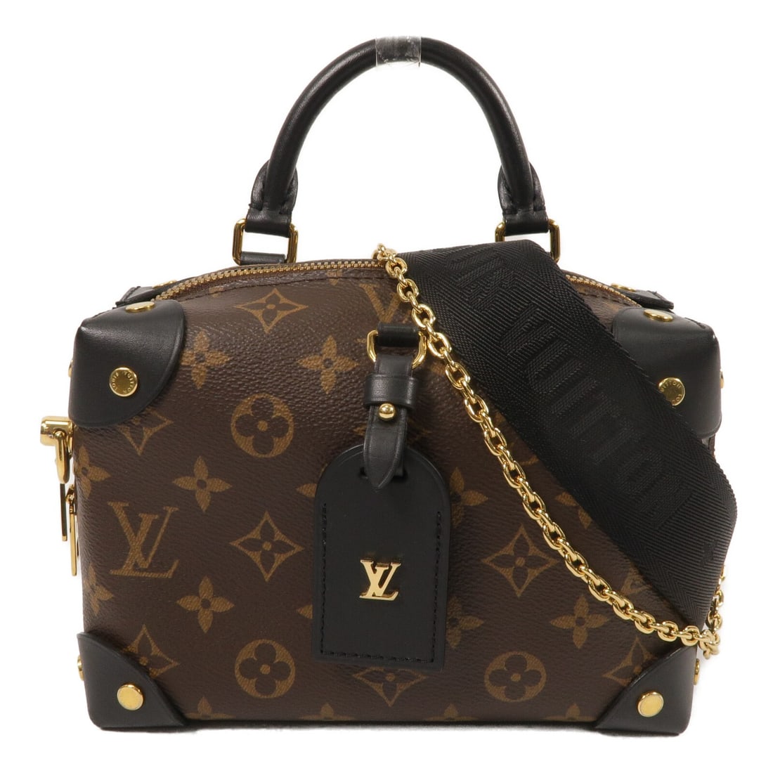 Louis Vuitton Petite Malle Souple Monogram 2Way Bag M45571: Louis Vuitton Petite Malle Souple Monogram 2Way Bag M45571 Louis Vuitton Petite Malle Souple 2-way shoulder bag in Monogram PVC coated canvas with a brown and black colorway. This women's bag features