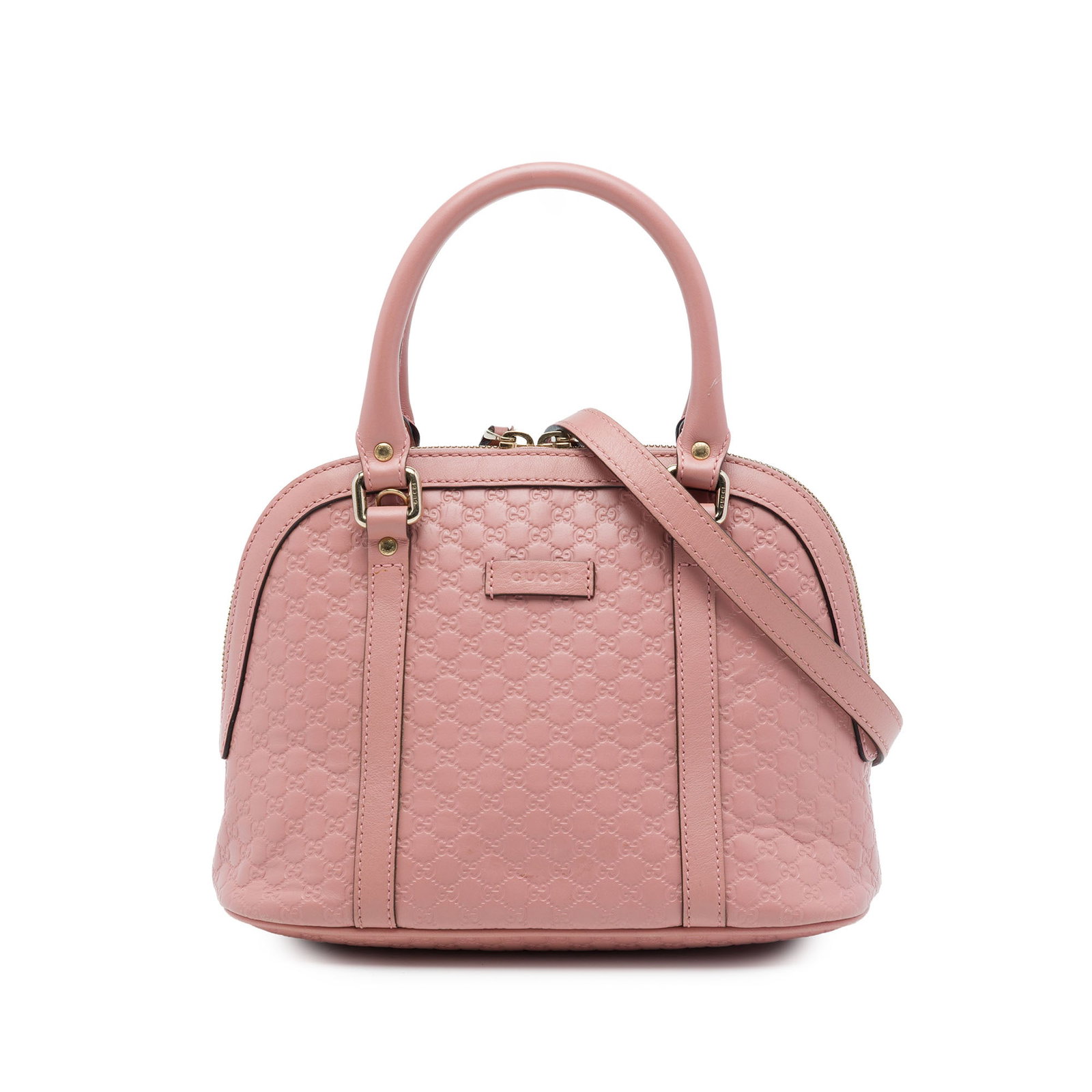 Gucci Mini Microguccissima Pink Leather Dome Satchel (1 of 6)