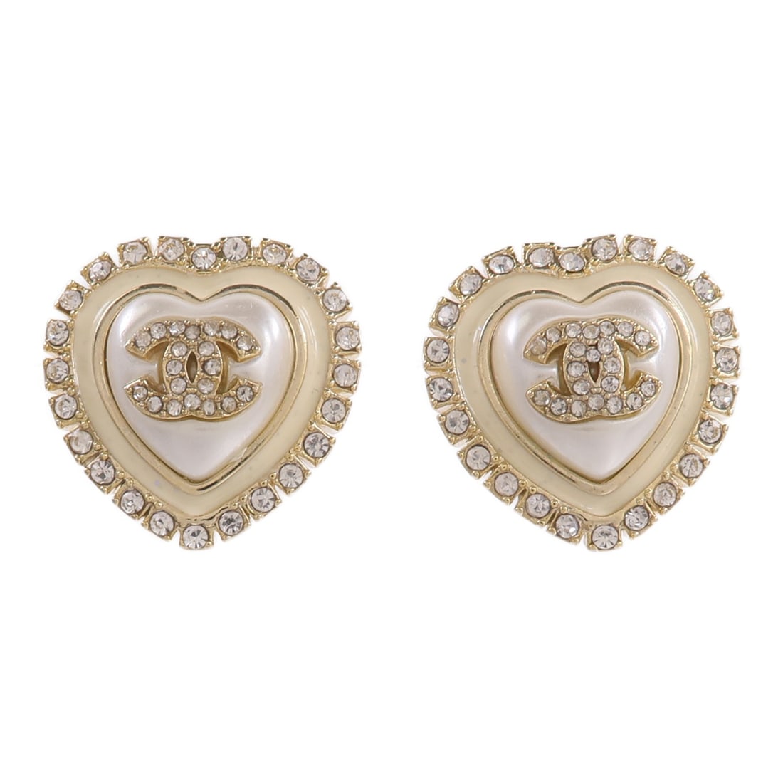 CHANEL CC Pierced Earrings Gold Tone Metal: CHANEL CC Pierced Earrings Gold Tone Metal CHANEL CC earrings in gold-tone metal. The item is in very good AB condition and comes with no accessories. Date code C25C is noted. Specifications Brand Nam