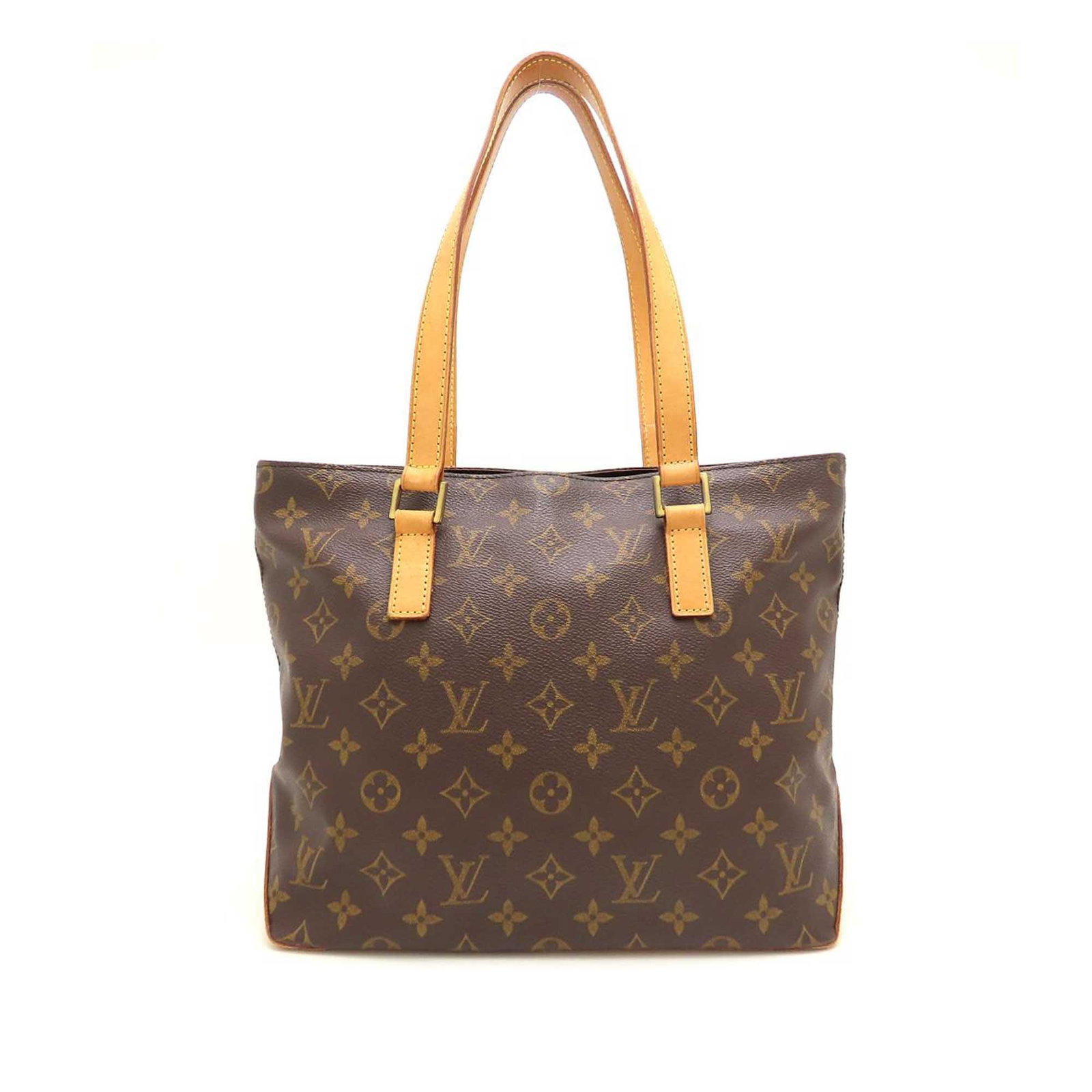 Louis Vuitton Cabas Piano Monogram Canvas Tote Bag: Louis Vuitton Cabas Piano Monogram Canvas Tote Bag Louis Vuitton Monogram Cabas Piano tote bag crafted with a monogram canvas body and flat vachetta leather handles. The bag features a top zip closure
