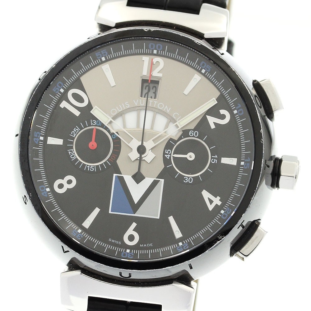 Louis Vuitton Tambour Regatta Q102G mens automatic chronograph watch (1 of 6)