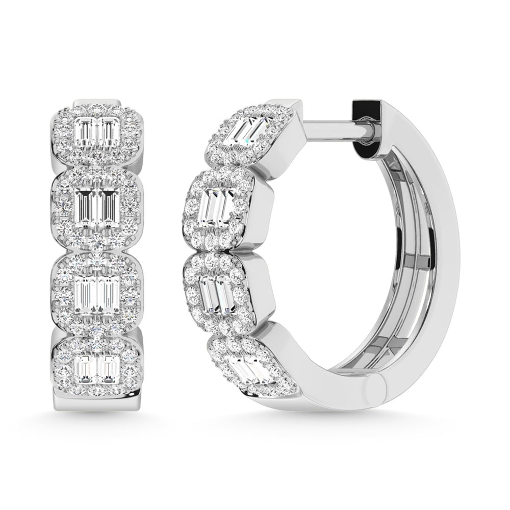 14K White Gold Diamond 1/2 Ct.Tw. Fashion Earrings: 14K White Gold Diamond 1/2 Ct.Tw. Fashion Earrings 14k White Gold Stone Color: G-h Stone Clarity: Si3 This item may take 2-5 weeks for shipping. PLEASE NOTE: Framed, Large, or heavy items do not have 