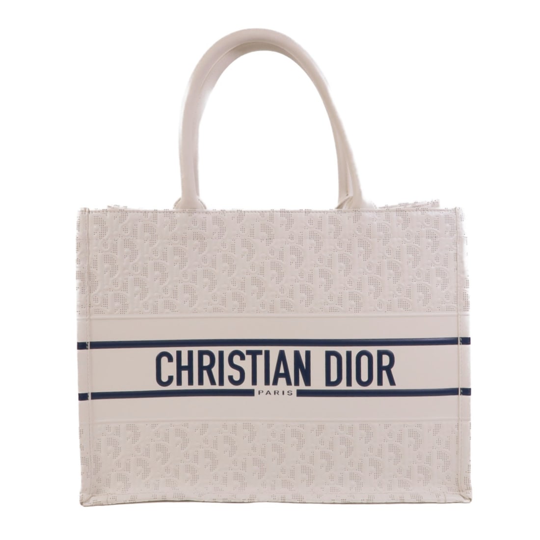 Dior CD Book Tote Medium Calfskin Leather Bag White: Dior CD Book Tote Medium Calfskin Leather Bag White Medium Christian Dior CD Book Tote in white calfskin leather. This women's tote bag is made in France and features a structured everyday silhouette 