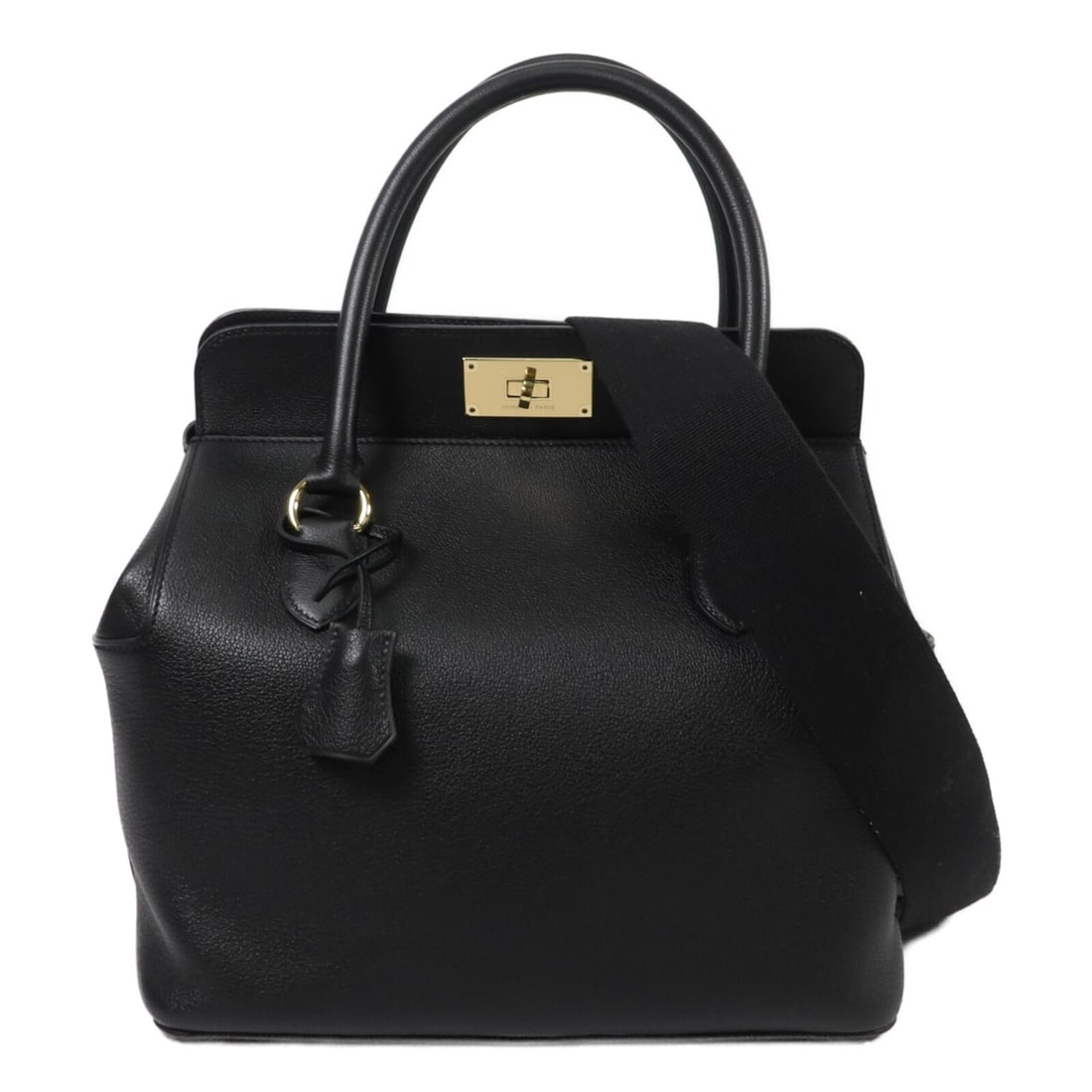 Hermes Tool Box 26 Evercolor Calfskin 2way Shoulder Bag Noir GHW (1 of 17)