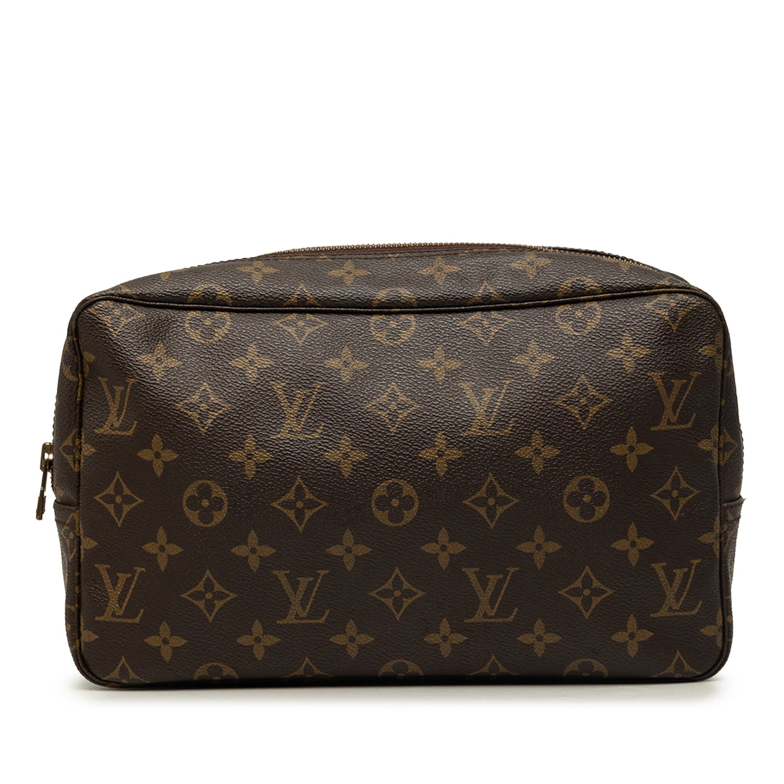 Louis Vuitton Trousse Toilette 28 Monogram Canvas Pouch: Louis Vuitton Trousse Toilette 28 Monogram Canvas Pouch Louis Vuitton Monogram Trousse Toilette 28 cosmetic pouch crafted in monogram canvas with a top zip closure and an interior slip pocket. Made in