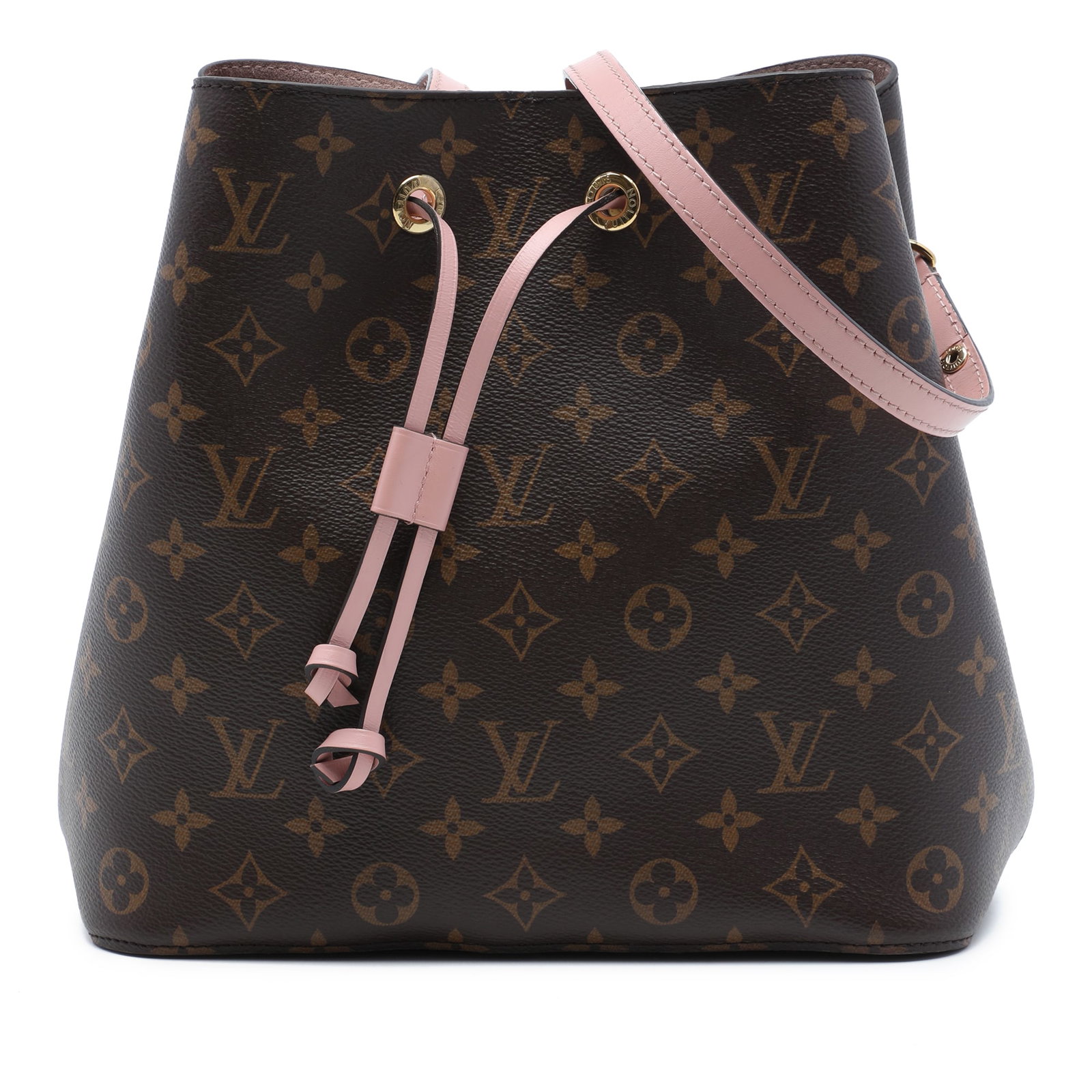 Louis Vuitton Neonoe MM Monogram Canvas Bucket Bag: Louis Vuitton Neonoe MM Monogram Canvas Bucket Bag Louis Vuitton Monogram Neonoe MM bucket bag crafted with a monogram canvas body and a detachable flat leather strap. The design features a drawstring