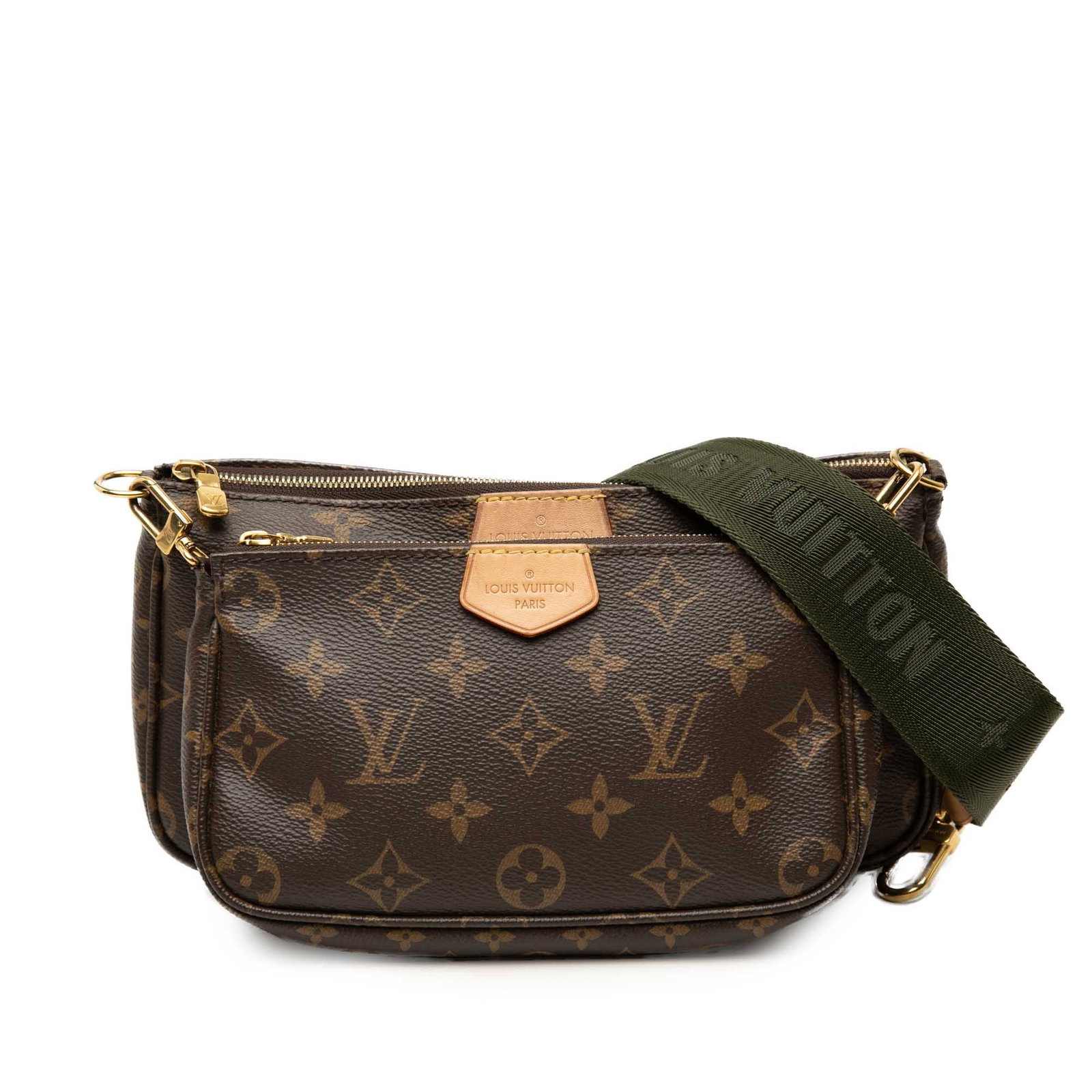 Louis Vuitton Monogram Multi Pochette Shoulder Bag with Coin Pouch: Louis Vuitton Monogram Multi Pochette Shoulder Bag with Coin Pouch Louis Vuitton Monogram Multi Pochette Accessoires in brown monogram canvas. This bag features a detachable flat canvas shoulder strap
